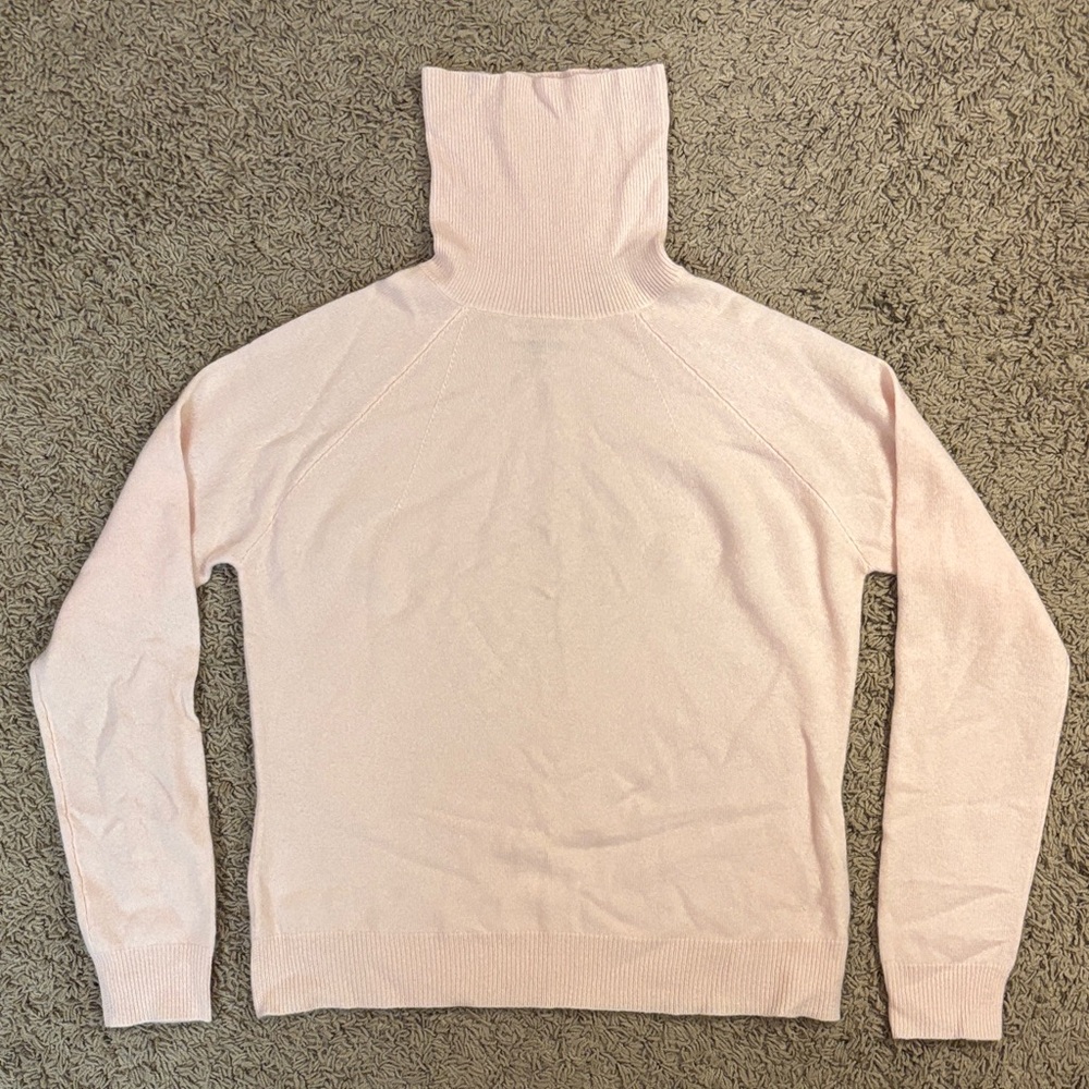 Valerie Stevens Soft Pink Cowl Neck Cashmere Sweater